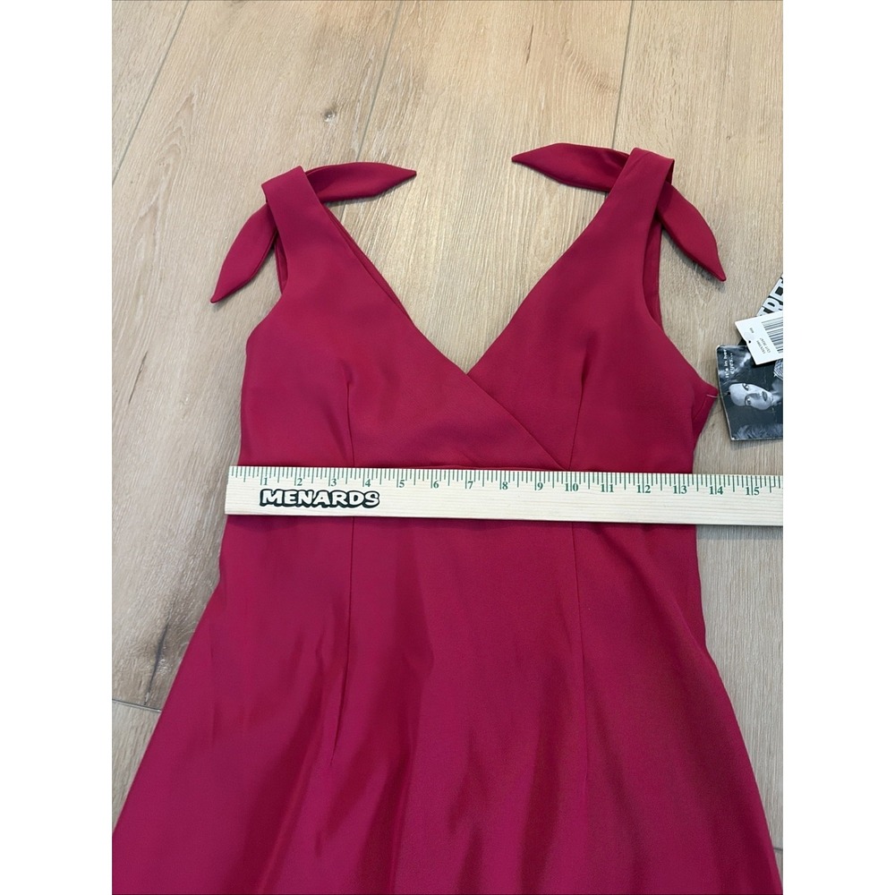 Vtg 90s Y2K Rampage Mini Dress Women S‎ JR Size 5 Pink Bow Stretch Formal Pink - Picture 4 of 8